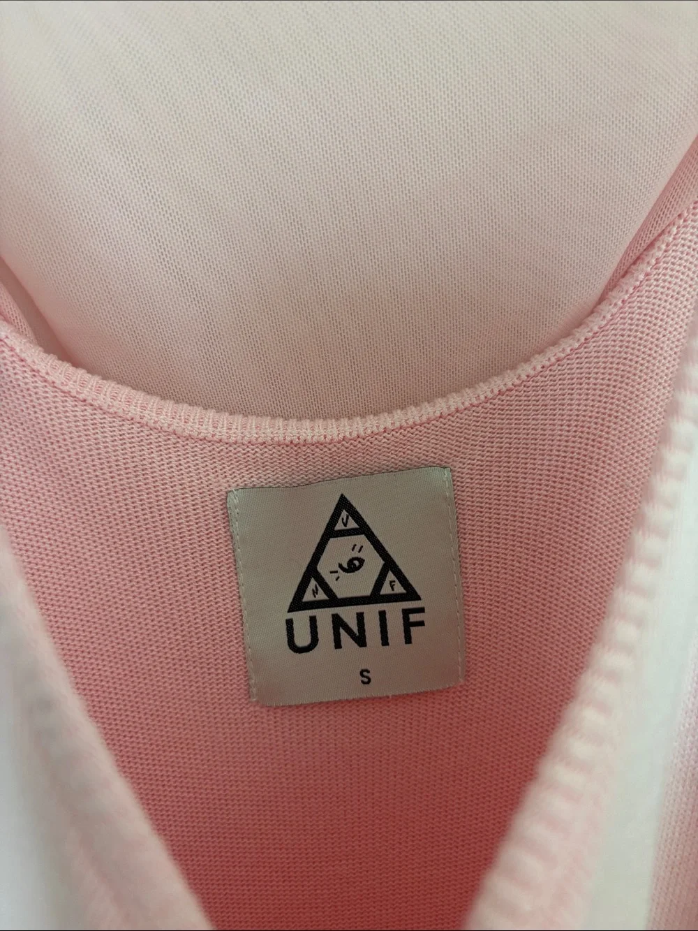 UNIF Soft Pink Mesh Slip with Overlay Dress